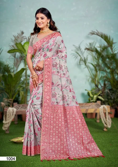 Ridham By Bunawat Cotton Silk Wholesale Wedding Wear Saree In India
